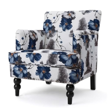 Stylish Floral Club Chair by Christopher Knight Home