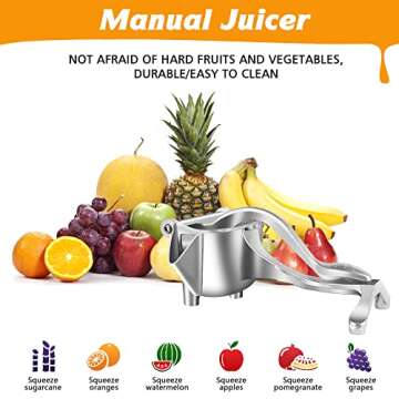 Manual Juicer, Fruit Juice Squeezer, Detachable Heavy Duty Citrus Squeezer Extractor Tool, Premium Quality Metal Aluminum Alloy Squeezer for Pressing Lemons, Oranges, Christmas Gifts