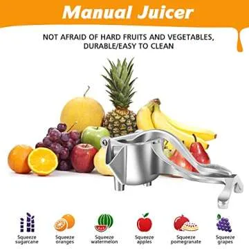 Manual Juicer, Fruit Juice Squeezer, Detachable Heavy Duty Citrus Squeezer Extractor Tool, Premium Quality Metal Aluminum Alloy Squeezer for Pressing Lemons, Oranges, Christmas Gifts