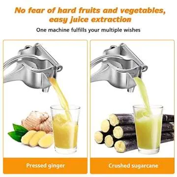 Manual Juicer, Fruit Juice Squeezer, Detachable Heavy Duty Citrus Squeezer Extractor Tool, Premium Quality Metal Aluminum Alloy Squeezer for Pressing Lemons, Oranges, Christmas Gifts