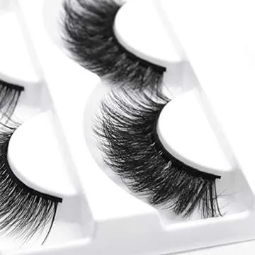 Eliace 3D Mink Lashes Natural Look 15 Mixed Styles 15 Pairs Fake Eyelashes Bulk Pack Handmade Luxurious Volume Fluffy Natural False Eyelashes Comfortable and Soft Strip False lashes for Women