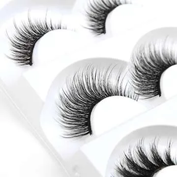 Eliace 3D Mink Lashes Natural Look 15 Mixed Styles 15 Pairs Fake Eyelashes Bulk Pack Handmade Luxurious Volume Fluffy Natural False Eyelashes Comfortable and Soft Strip False lashes for Women