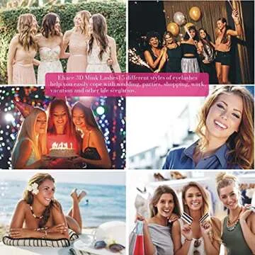 Eliace 3D Mink Lashes Natural Look 15 Mixed Styles 15 Pairs Fake Eyelashes Bulk Pack Handmade Luxurious Volume Fluffy Natural False Eyelashes Comfortable and Soft Strip False lashes for Women