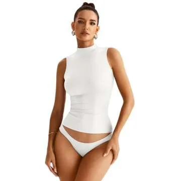 EasyGala Women Sleeveless Mock Neck Tank Tops for 2025