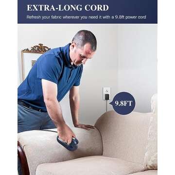 BEAUTURAL Sweater Fabric Shaver Home-Edition, Powerful & Efficient Lint Remover for Clothes and Furniture, AC Adapter or Battery Powered Pill Fuzz Remover, Special for Your Family Ultramarine