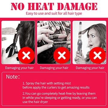 WILLBOND Heatless Hair Curlers Set - 28 Pieces for Waves