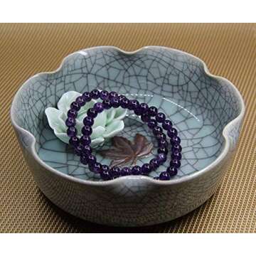 Natural AA Grade Amethyst Gemstone 6mm Round Beads Stretch Bracelet 7" Unisex