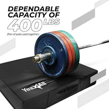 Yes4All 6 Inches Silencer Drop Pads/Weightlifting Drop Pads - Black