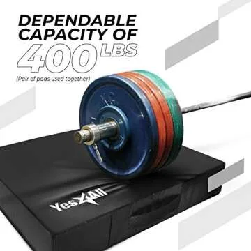 Yes4All 6 Inches Silencer Drop Pads/Weightlifting Drop Pads - Black