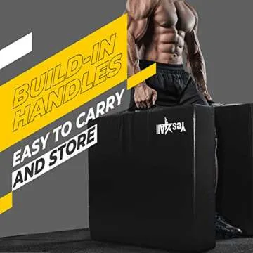 Yes4All 6 Inches Silencer Drop Pads/Weightlifting Drop Pads - Black