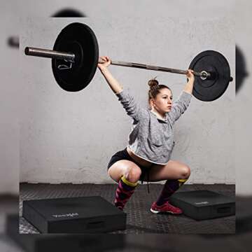 Yes4All 6 Inches Silencer Drop Pads/Weightlifting Drop Pads - Black