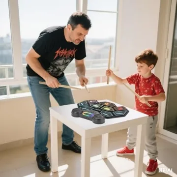 Kids Electronic Drum Set LO-RON-GOL 9-Pad Portable Kit