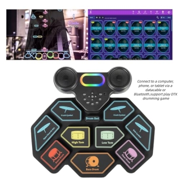 Kids Electronic Drum Set LO-RON-GOL 9-Pad Portable Kit