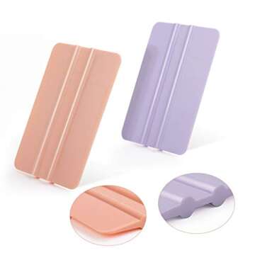 Craft Vinyl Tool Kit Coral and Purple Squeegee for Adhesive Vinyl Decal Sticker Application 2 PCS/Pack