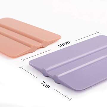 Craft Vinyl Tool Kit Coral and Purple Squeegee for Adhesive Vinyl Decal Sticker Application 2 PCS/Pack