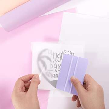 Craft Vinyl Tool Kit Coral and Purple Squeegee for Adhesive Vinyl Decal Sticker Application 2 PCS/Pack