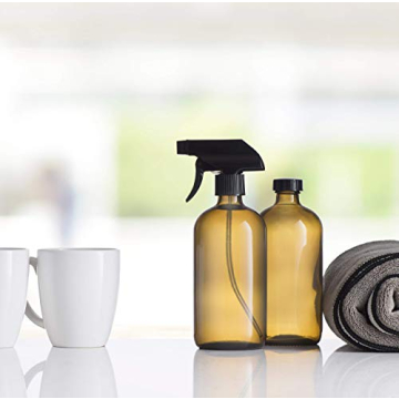 Refillable Amber Glass Spray Bottles Pack of 2