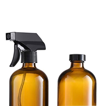 Refillable Amber Glass Spray Bottles Pack of 2