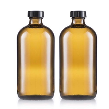 Refillable Amber Glass Spray Bottles Pack of 2