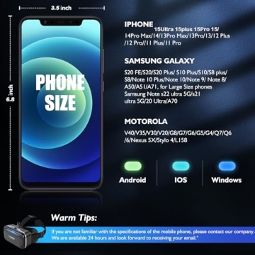 SHINECON VR Headset Glasses for Smartphones 3D Virtual Reality