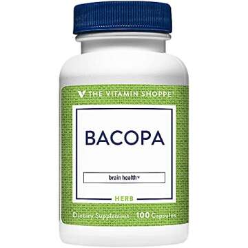 The Vitamin Shoppe Bacopa 500MG (Bacopa Monnieri), Clinically Studied Ingredient, Herbal Brain Suppo...
