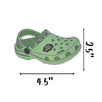 Lashicorn Shoe Charm Croc Valentine’s Cards Pack 30 Pk