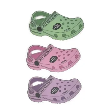 Lashicorn Shoe Charm Croc Valentine’s Cards Pack 30 Pk