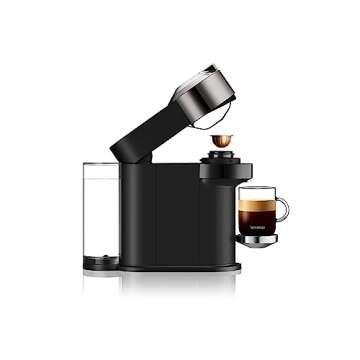 Nespresso Vertuo Next Deluxe Coffee and Espresso Maker, Pure Chrome with Aeroccino Milk Frother,1.1 ...