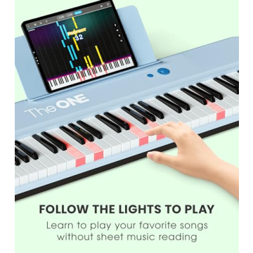 61 Keys Smart Piano Keyboard with LED Lights and Apps