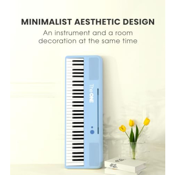 61 Keys Smart Piano Keyboard with LED Lights and Apps