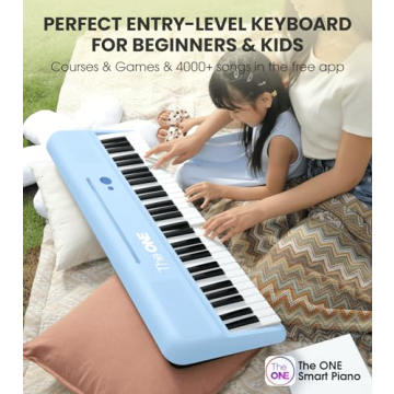 61 Keys Smart Piano Keyboard with LED Lights and Apps