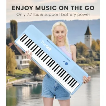 61 Keys Smart Piano Keyboard with LED Lights and Apps