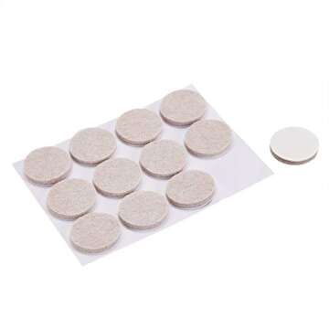 Amazon Basics Round Felt Furniture Pads - 48 Pack for Floor Protection