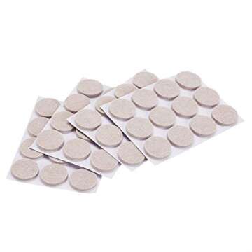 Amazon Basics Round Felt Furniture Pads, Pack of 48