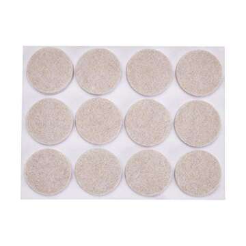 Amazon Basics Round Felt Furniture Pads, Pack of 48