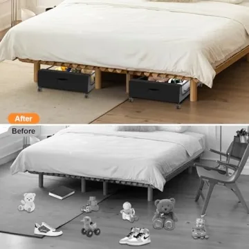 Fulpower Under Bed Storage with Wheels - 2 Pack