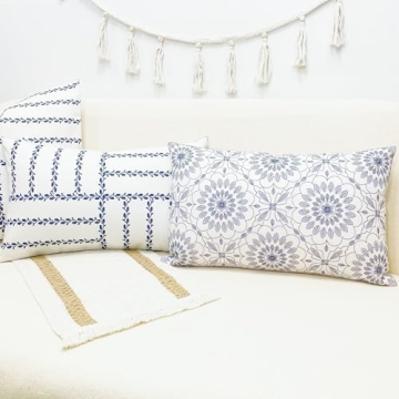 Slow Cow Luxurious Lumbar Embroidery Pillow Cover 12 x 20