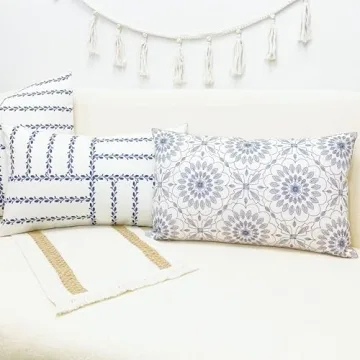 Slow Cow Luxurious Lumbar Embroidery Pillow Cover 12 x 20