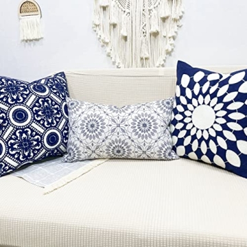 Slow Cow Luxurious Lumbar Embroidery Pillow Cover 12 x 20