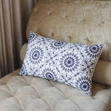 Slow Cow Luxurious Lumbar Embroidery Pillow Cover 12 x 20