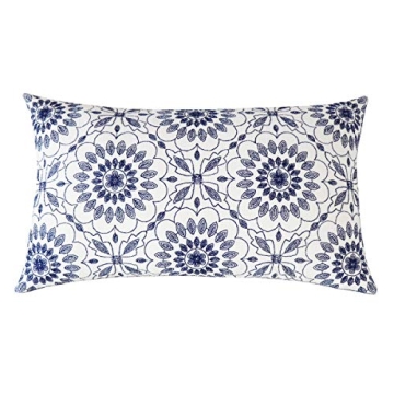 Slow Cow Luxurious Lumbar Embroidery Pillow Cover 12 x 20