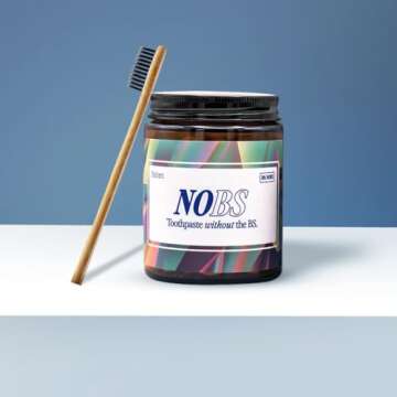 NOBS (No Bad Stuff) Toothpaste Tablets - Nano Hydroxyapatite, Fluoride & Plastic Free, Eco & Travel Friendly - Remineralize with NHA (3 Month)