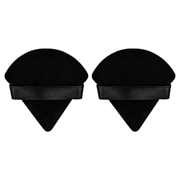 Flytianmy 2Pcs Triangle Powder Puffs - Dual-Use Makeup Tool for Flawless Finish