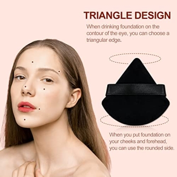 Flytianmy Dual-Use Triangle Powder Puffs for Makeup