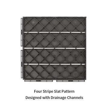 Domi Composite Interlocking Patio Deck Tiles - Dark Grey