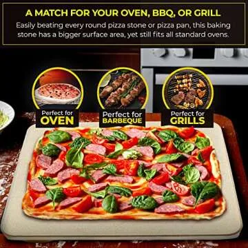 SOLIDO Rectangular 14"x16" Pizza Baking Stone