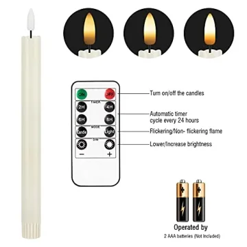 JOIONE Flameless Taper Candles with Remote Control for Any Occasion