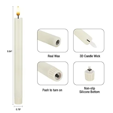 JOIONE Flameless Taper Candles with Remote Control for Any Occasion
