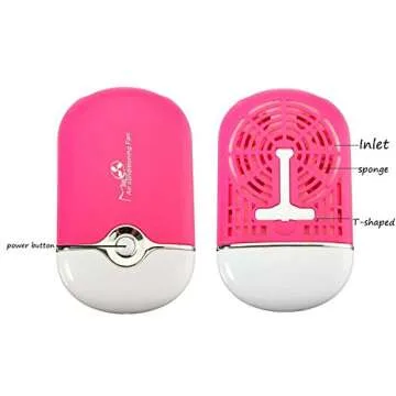 FlyItem® USB Mini Portable Fans Rechargeable Electric Bladeless Handheld Air Conditioning Cooling Refrigeration Fan For Eyelash (Rose)