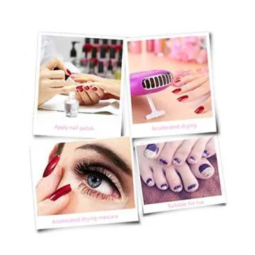 FlyItem® USB Mini Portable Fans Rechargeable Electric Bladeless Handheld Air Conditioning Cooling Refrigeration Fan For Eyelash (Rose)